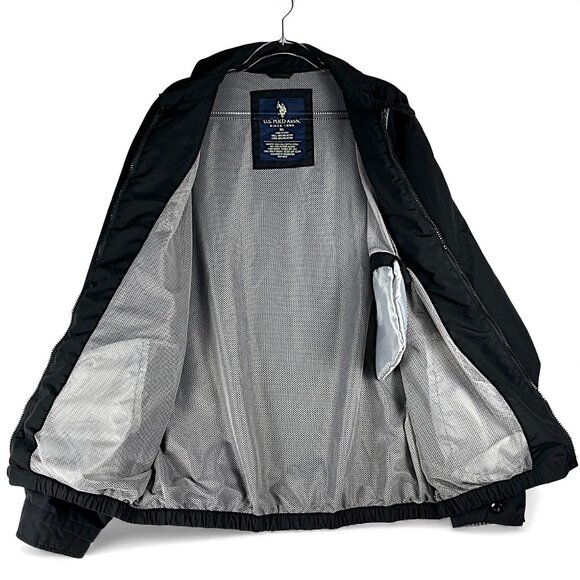U.S. Polo Assn Men's Golf Jacket Black w/Gray Lightweight XL 100% Polyester Coat - Picture 3 of 12